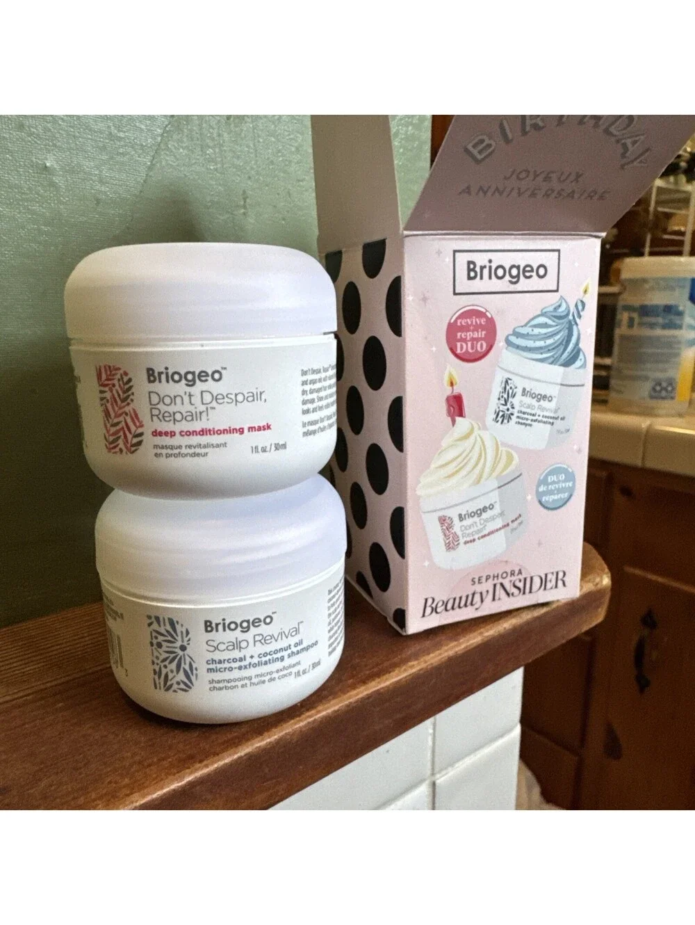 Sephora Birthday Gift Briogeo Revive & Repair Mini Duo Shampoo & Hair Mask NIB